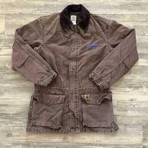 Vintage Carhartt C52 CHT Chore Barn Blanket Lined Coat Size Small